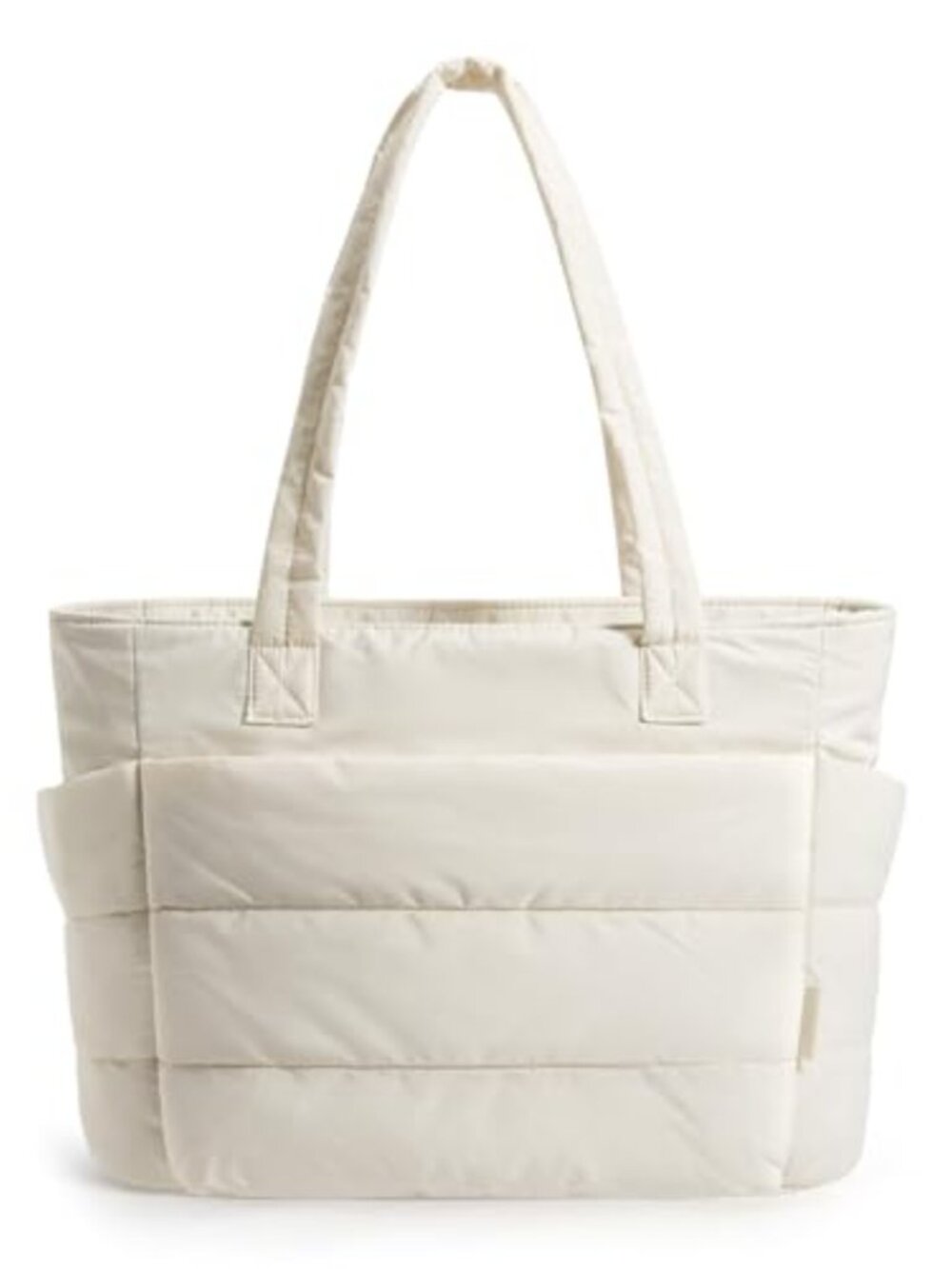 Puffy Quilted Tote Bag for Women, Lightweight Travel Work Gym Handbag, Machine